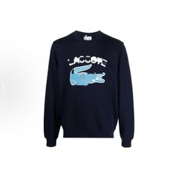 thumbnail for Cross-Border New Small Fish Logo Printed Round Neck Sweatshirt Cotton Casual Men's Sweatshirt Versatile and Trendy