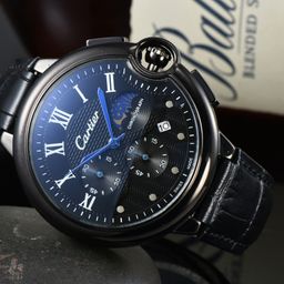 thumbnail for Novo relógio de negócios masculino com pulseira de borracha, relógio de quartzo, série de comércio exterior, segundos de corrida de agulha pequena de 6 pinos.