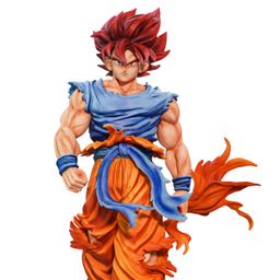 thumbnail for Dragon Ball Jt Super Blue Goku Luminous Figure Ornament Super Blue Goku Double Head Sculpture Anime Figure Model