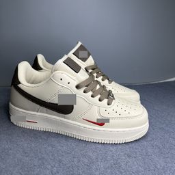 thumbnail for Pure Original Af1 Air Force One White and Black Mini Gold Hook Casual Campus White Shoes Ins Men and Women Couple Sneakers