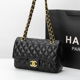 thumbnail for Chanel CF classic rhombic style versatile leather crossbody bag, small fragrance bag bag, high-quality texture big brand women's bag