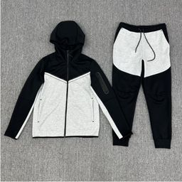 thumbnail for Cross-border hooded zipper suit men's spring and autumn new sportswear casual jacket small foot sweatpants two-piece set
