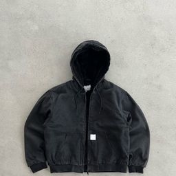 thumbnail for In stock: Heavyweight vintage J130 American hooded pre-loved washed distressed canvas cotton jacket jacket for men and women