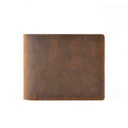 thumbnail for Crazy Horse Cowhide Men's Wallet, Genuine Leather Wallet, Multi-Card Slot, Retro Card Holder, Simple First Layer Cowhide Long Clutch