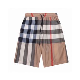 thumbnail for 2025 Summer New Men's Shorts Beach Pants Athleisure Medium Pants Simple Contrast Cargo Plaid Pants Men