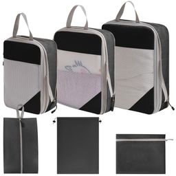 thumbnail for Travel storage bag, compressed seven-piece set, digital toiletries, cosmetics storage bag, clothes shoes, luggage travel bag