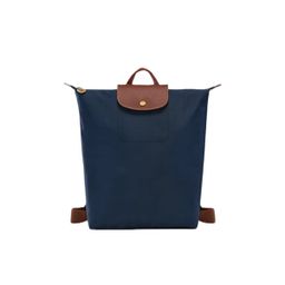 thumbnail for French Longxiang bag, nylon waterproof backpack, large size mommy bag, college student school bag, large capacity computer bag, travel trip