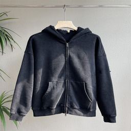 thumbnail for 24SS Winter velvet armband coat Fall/Winter velvet new hooded zip-up sports jacket