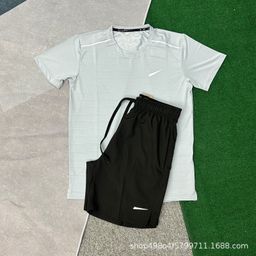 thumbnail for Wholesale new sports foreign trade suits fitness running sets quick drying breathable loose casual short sleeve shorts men's clothing