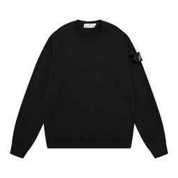 thumbnail for Cross-border classic Shitou Shitou sweatshirt solid color crew neck micro-chapter long sleeve uni** island couple correct version