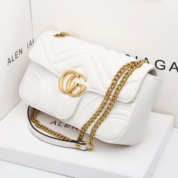 thumbnail for Genuine Leather Bag for Women New 2024 Women&#039;s Mobile Phone Bag Small Fragrant Chain Crossbody Bag Single Shoulder Armpit Bag Versatile