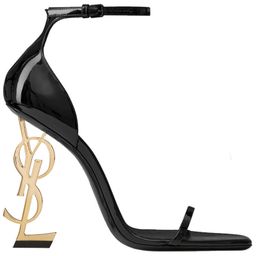 thumbnail for 2024 Summer Star with Letter High Heel Thin Heel Shoes Open Toe All-match Elegant Exquisite Sandals for Women