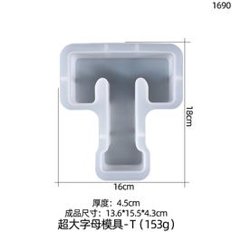 thumbnail for Yu Meiren DIY Cristal epoxi molde 26 Carta Grande decoración de la tabla silicona en stock al por mayor