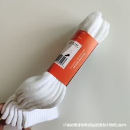 thumbnail for 外贸苏万耐剋斯特袜子毛巾底纯色运动袜黑白中长筒男女篮球袜子