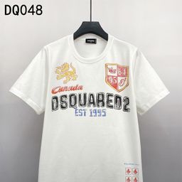 thumbnail for DQ048微阔宽松D2字母印花潮牌短袖T恤跨境男装圆领上衣打情侣打底