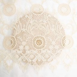 thumbnail for Tencel base fabric strand rope embroidery perforated laser small fresh women's clothing fabric