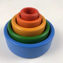 thumbnail for Children's Wooden Rainbow Building Blocks, Forest Trees, Rainbow House, Arched Assembly, Colorful Stacking, Early Education, Wooden Toys