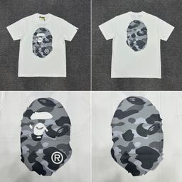 thumbnail for Trendy brand BAPE co-branded half-sleeved TEE top, unisex ape head camouflage, high-end loose short-sleeved T-shirt