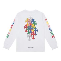 thumbnail for Cross-border fashion brand Chrome Hear Crow long-sleeved T-shirt, round neck cotton men's and women's versatile spot wholesale