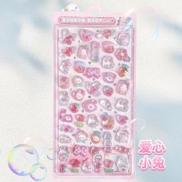 thumbnail for Cartoon three-dimensional relief fun stickers, crystal diamonds, children's decorative stickers, 3D stickers, cute relief stickers, girls