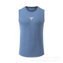thumbnail for Source Factory Men's Ice Silk Quick-Drying Vest Summer Sports Fitness Sleeveless Vest Breathable Sweat-Wicking Ready-To-Ship