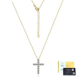 thumbnail for French-Style S925 Sterling Silver Necklace for Women with a Cross Design, Exquisite and Unique Moissanite Inlay, Lightweight Collarbone Chain Wholesale