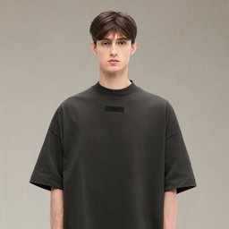 thumbnail for FOG multi-thread ESSENTIALS HHH high street solto cor pura casual manga curta verão puro algodão camiseta masculina e feminina marca da moda