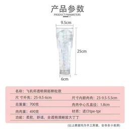 thumbnail for Clearly visible famous instrument flashlight type airplane cup for men detachable cleaning factory portable transparent airplane cup
