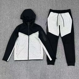 thumbnail for 2026 Four Seasons Casual Sports Hooded Men's Side Zipper 490 and 163 Set