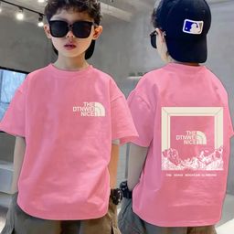 thumbnail for Camiseta de manga curta estilo streetwear para meninos, top infantil de verão, roupa de verão da moda.