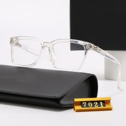 thumbnail for New Fashion Trendy Box Anti-blue Light Flat Mirror Retro Large Frame Men&#039;s and Women&#039;s Glasses Myopia Frame 7021