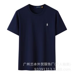 thumbnail for 外贸保罗T恤LF小马标刺绣女圆领短袖纯棉半袖男卫衣百搭打底衫潮