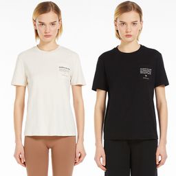 thumbnail for Loss clearance ~ no refund or exchange ~ MAX pocket camel hot stamping letter print embroidery reversible cloth women's T-shirt