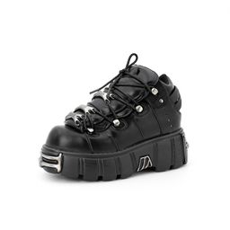 thumbnail for Sapatos femininos transfronteiriços de verão, botas punk com sola ultra grossa, botas de motocicleta escuras góticas, botas femininas de fornecimento direto por atacado de fábrica