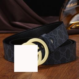 thumbnail for Leather belt men's doubles G smooth buckle fashion versatile men's belt youth korean version casual men's jeans belt