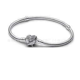 thumbnail for Panjia Dora 925 sterling silver snake bone chain thick silver love lock head snake bone chain Panjia DIY basic bracelet