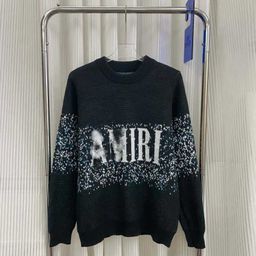 thumbnail for High-End Trendy Brand Foreign Trade Classic Jacquard Sweater with Logo on the Chest, Long-Sleeve Loose Unisex Top