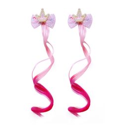 thumbnail for Cross-Border Amazon Popular Children&#039;s Cartoon Mermaid Ponytail Girl Baby Wig Long Debate Princess Hair Bundle