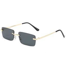 thumbnail for 2025 New Versatile Simple Square Frameless Trimmed Sunglasses European and American Trend Outdoor Sunscreen Sunglasses Square Frame