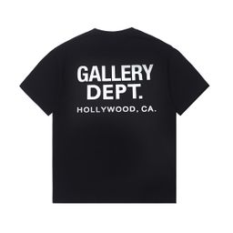 thumbnail for Camisetas básicas de manga curta e folgadas com logo da marca Gallery, estilo casual, para casais masculino e feminino.