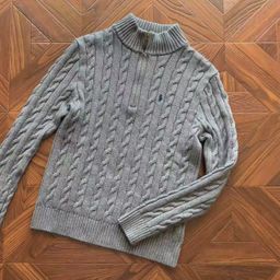 thumbnail for Spring and Autumn Thin Pony Hooded RL Cardigan Solid Color Sweater Embroidered Loose plus size Paul Men&#039s Polo Jacket