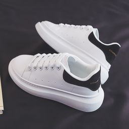 thumbnail for Couple&#039s All-match McQueen White Shoes Women&#039s Spring Korean Style Thick-soled High-height Shoes Casual Shoes Men&#039s Sneakers ZS-01