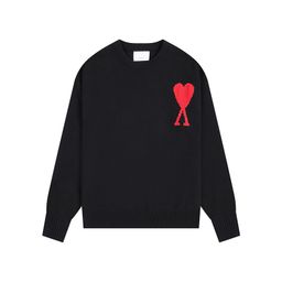 thumbnail for Autumn and winter new high neck love sweater men's and women's striped youth heart AMI CLAMS casual pullover knit