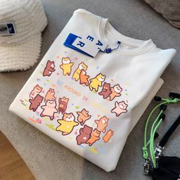 thumbnail for 2025 Summer New Cotton Short-sleeved T-shirt Women&#039;s Korean-style Loose Women&#039;s Clothing Cartoon Printed Half-sleeved Top Base Shirt