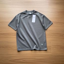 thumbnail for Cross-Border Foreign Trade Authentic Alo Summer Short-Sleeve 240g Original Liquid Silk Smooth Double-Sided Fabric Unisex Style