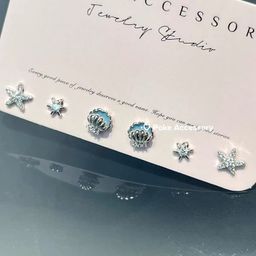 thumbnail for Set of 6! Shopkeeper super push! Exquisite suit Earrings Niche Design Sense Earrings for Women High-end Sense Earrings for Women