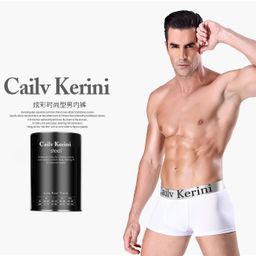 thumbnail for Cailv Kerini Canned Men's Modal High-Elastic Boxer Briefs for Young Men Trendy Four-Corner Briefs