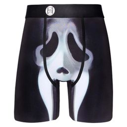 thumbnail for Fashion Brand PSD Ice Silk Polyester Short Pants Beach Pants Printed Animation Comfortable Sports Running Boxer Briefs for Men