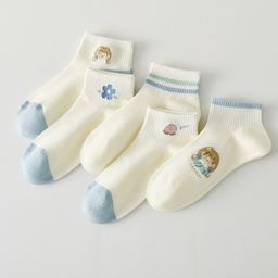 thumbnail for Women's summer socks Korean-style ins versatile white socks simple low-cut short socks breathable sweat-proof low waist socks
