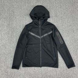 thumbnail for Men's new color matching sports hooded jacket sweater air layer cotton stitching zipper shirt casual suit jacket autumn